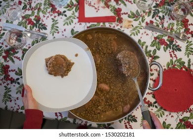 Real Italian Christmas Lunch With Lentils And Sausage