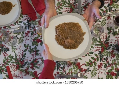 Real Italian Christmas Lunch With Lentils And Sausage