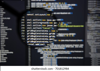 Real Html Code Developing Screen Programing Stock Photo 701814331 ...