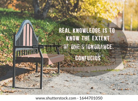 Real knowledge is to know the extent of one's ignorance - Confucius Quote