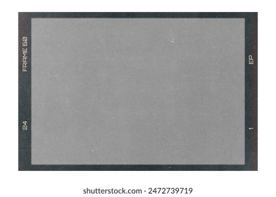 Real macro photo film frame strip high-resolution blank filter. 35mm scan template texture effect. Editable camera roll social stories design. Isolated vintage analog cinema empty scratches