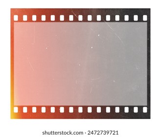 Real macro photo film frame strip high-resolution blank filter. 35mm scan template texture effect. Editable camera roll social stories design. Isolated vintage analog cinema empty scratches - Powered by Shutterstock