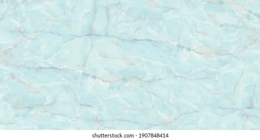 Real natural onyx marble stone and surface background, Luxurious Aqua light Tone, Ocean blue, Turquoise Green tone polished marble, Detailed Natural Marble Texture High Definition Scan.