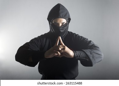 A Real Ninja Shot On A Smoke Filled Room And Strobe Light To Achieve A Dramatic Effect.