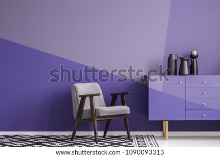 Similar – Violet wall with white drip marks