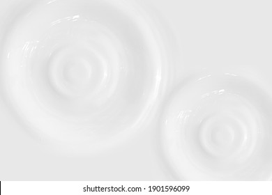 Real Photo Of Milk Circle Ripple, Drop Of Splash Water Waves, Top View, Texture Surface For Template.