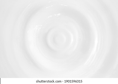 Real Photo Of Milk Circle Ripple, Drop Of Splash Water Waves, Top View, Texture Surface For Template.