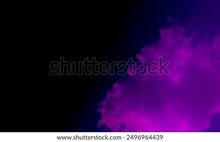 Real purple smoke exploding outwards with empty center.Dramatic smoke or fog effect for spooky Halloween background.Fog or smoke on dark copy space background.Vivid and intense abstract background.