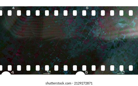 real scan of underexposed 35 mm film strip with interesting scanning light interferences. glitch film texture with scratches. - Powered by Shutterstock