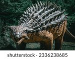 Real size dinosaur Ankylosaurus in jurassic park