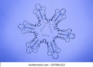 Real Snowflake Microscope Shot Stock Photo 1597861312 | Shutterstock