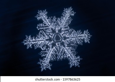
real snowflake . microscope shot