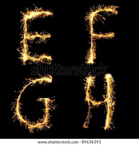 Real Sparkler Alphabet. See other letters in my portfolio.