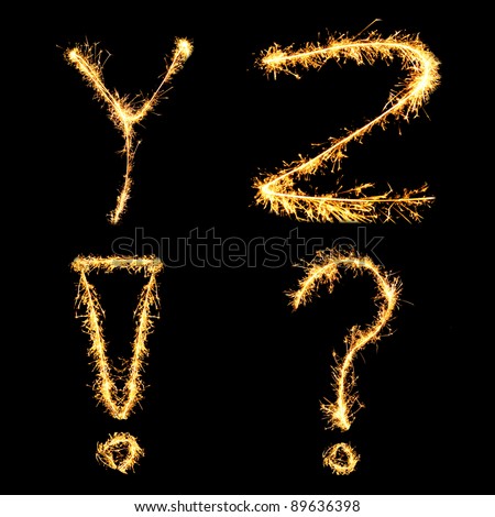 Real Sparkler Alphabet. See other letters in my portfolio.