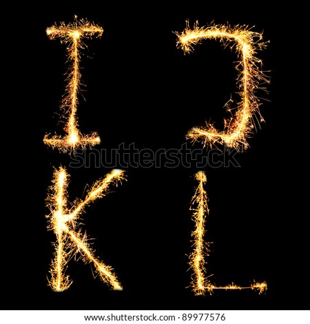 Real Sparkler Alphabet. See other letters in my portfolio. I J K L