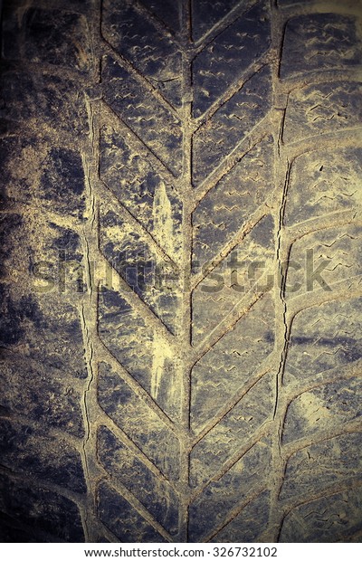 real texture of\
used car tyre, vintage\
effect