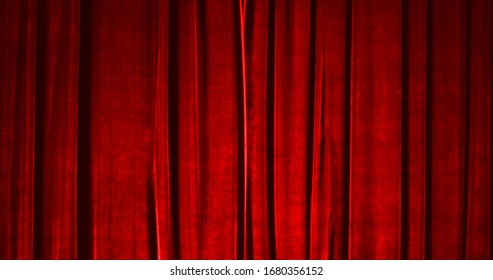 Real Velvet Cloth Stage silk Curtain. Curtain For theater, opera, show, stage scenes. Real Cinematic Curtain Photo. Glittering cloth. - Shutterstock ID 1680356152