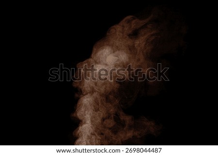 Realistic brown dust cloud isolated on black background, perfect for photo editing, explosion effects, digital art, and cinematic overlays High-resolution dust texture ideal for creative visual design