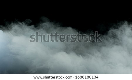 Realistic Clouds on black dark Background 