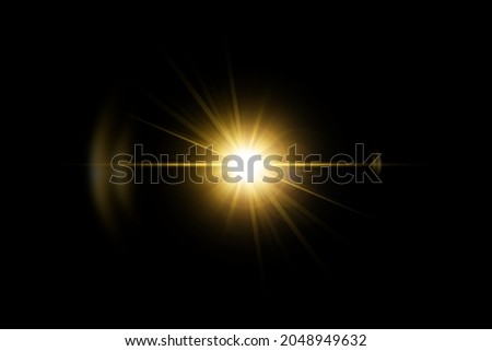 Realistic Colorful lens flare with abstract lens lights