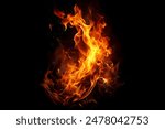 Realistic Fire Flames overlay 01