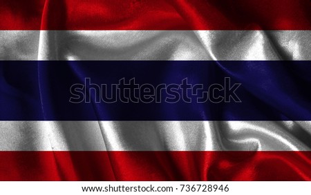 Realistic flag of Costa Rica on the wavy surface of fabric. This flag can be used in design.