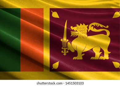 Realistic Flag Sri Lanka On Wavy Stock Photo (Edit Now) 1451503103