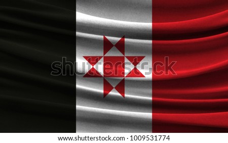 Realistic flag of Udmurtia