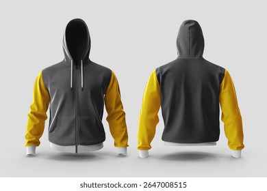 Realistic hoodie mockup for custom design presentation, perfect for clothing brands, print-on-demand, and apparel showcasing.