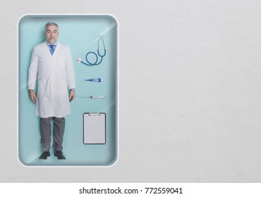 Realistic Male Doctor Doll With Accessories And Toy See Through Packaging