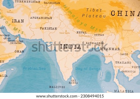 The Realistic Map of India.