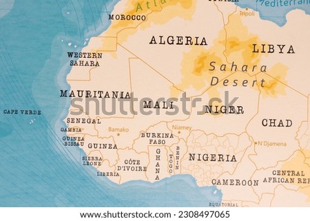 The Realistic Map of Mali.