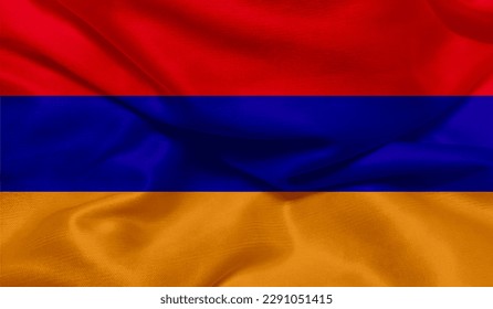 Realistic photo of the Armenia flag
