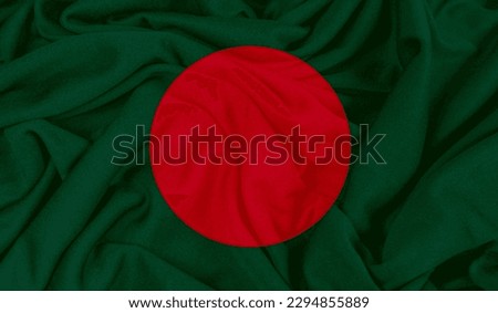 Realistic photo of Bangladesh flag