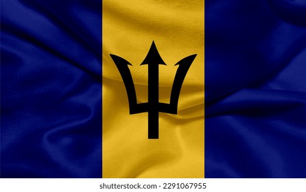 Foto realista de la bandera de Barbados