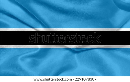 Realistic photo of the Botswana flag