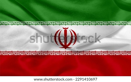 Realistic photo of the Iran flag