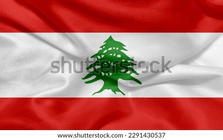Realistic photo of the Lebanon flag 