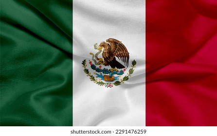 Realistic photo of the Mexico flag - Shutterstock ID 2291476259