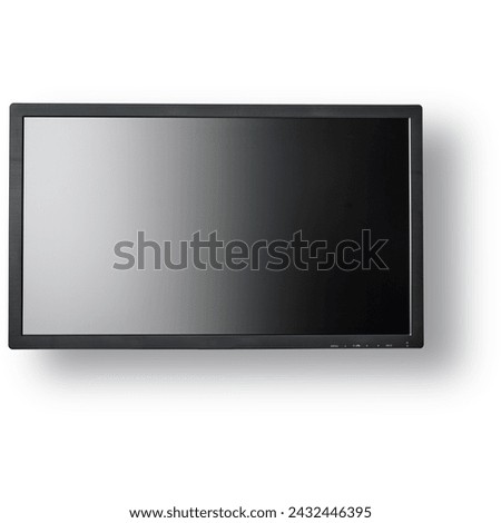 Realistic plasma tv isolated on transparent background.fit element for electronic scenes project.