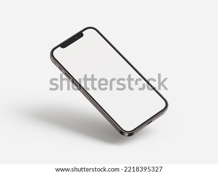 realistic smartphone blank screen mockup