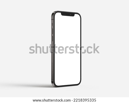 realistic smartphone blank screen mockup