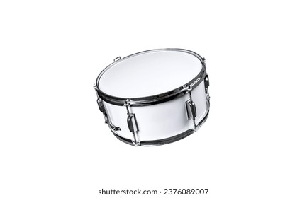 Realistic white drum . Musical instrument isolated on white background - Powered by Shutterstock