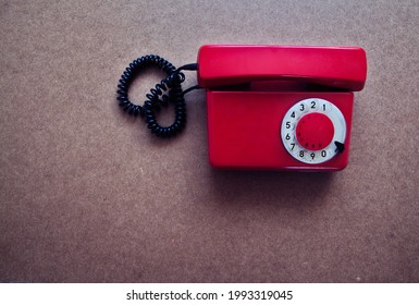 Really Old Red Classic Phone