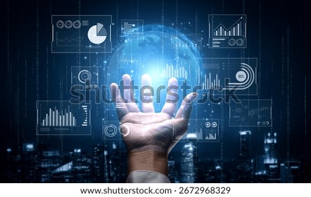 Real-time global data analytics dashboard visualizing insights from interconnected systems for decision-making, business analytics, and digital transformation Vouch