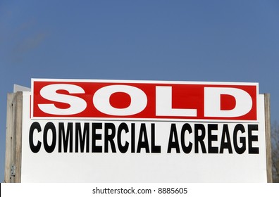 A Realtor SOLD Sign On Commercial Property