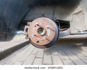 Rear Brake Drum Set Of Car.