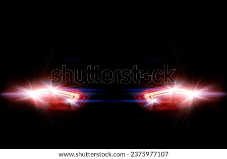Rear car lights on a black background