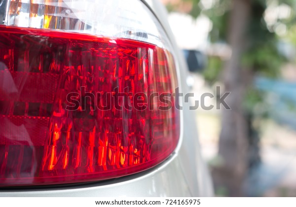 rear light. Tail
light car focusing on lamp