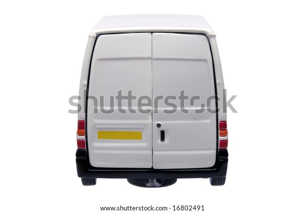 Rear Model White Van Blank Door Stock Photo Edit Now 16802491